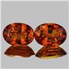 Image 1 : Natural Intense Orange Tourmaline Pair {Flawless-VVS1}