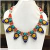 Tibet Natural Stone Tribal Queen Royal Necklace