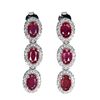 Image 1 : Natural  Red Ruby Earrings