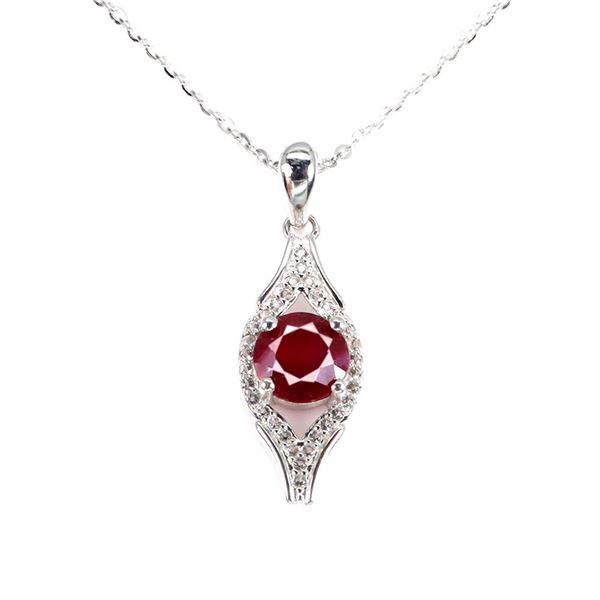 Natural Pigeon Blood Red Ruby Necklace