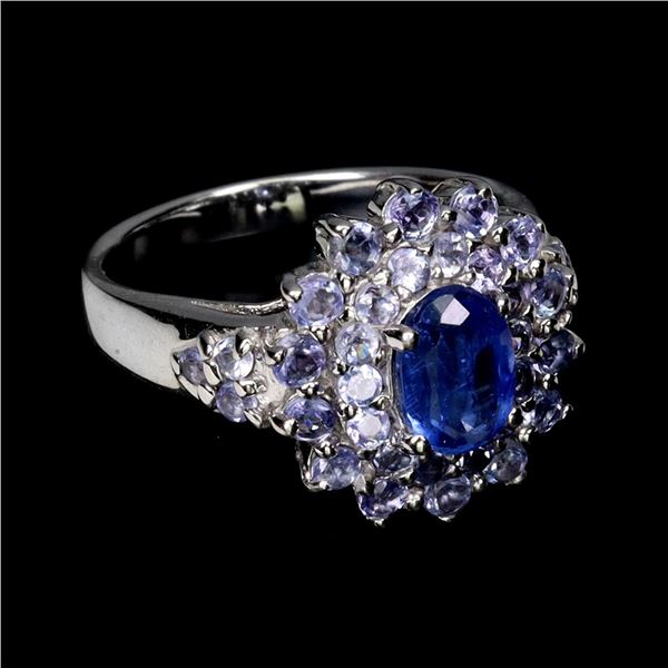 Natural Kyanite & Tanzanite Ring