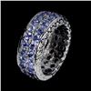 Image 1 : Natural Round Round Tanzanite Eternity Ring