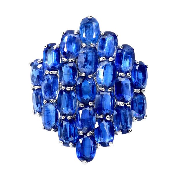 Natural Cornflower Blue  Kyanite Ring