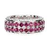 Image 2 : Natural Rhodolite Garnet Eternity Ring