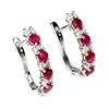 Image 1 : Natural Vivid Red Ruby Earrings