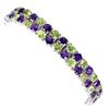 Image 2 : Natural Purple Amethyst Peridot Bracelet