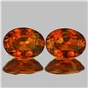 Image 1 : Natural Mandarin Orange Spessartite Garnet Pair - FL/VVS