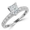 Image 1 : Gold & Princess White Diamond 1.02 Cts Ring - E/VVS