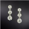 Image 1 : Gold & White Diamond 5.00 Cts Triple Drop Earrings