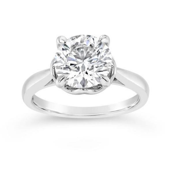 Gold & Lab Diamond 3 Cts Ring - E/VVS