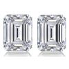 Brilliant White Emerald Cut Diamond Pair 10 Cts - IGI Certifed