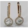 Gold & White Diamond 5.00 Cts Drop Earrings
