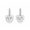 Gold & White Heart Diamond 4.25 Cts Earrings