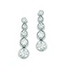 Gold & White Round Diamond 5.00 Cts Earrings