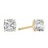Image 1 : Gold & Lab Cushion Diamond 7.00 Cts Earrings Studs