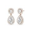 Gold & White Diamond 7.00 Cts Drop Earrings