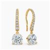 Image 1 : Gold & White Diamond 5.00 Cts Drop Earrings