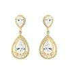 Image 1 : Gold & White Diamond 5.50 Cts Drop Earrings