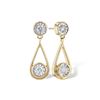 Image 1 : Gold & White Diamond 5  Cts Drop Earrings