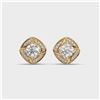 Image 1 : Gold & White Diamonds 4.15 Cts  Ear Studs