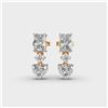 Image 1 : Gold & White Diamonds 10 Cts Hearts Drop Earrings