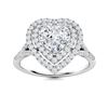 Gold & Brilliant White Heart Diamond 2.50 Cts Ring - E/VVS