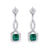 Image 1 : Emerald & Diamond Drop EarRings