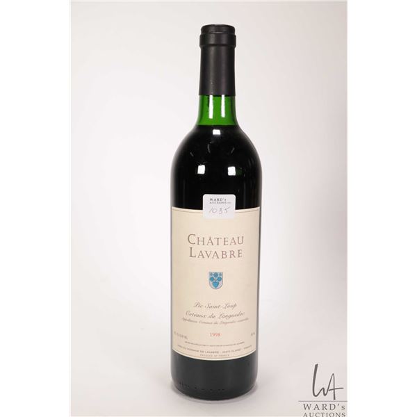 Chateau Lavabre/ 1998/ French Red Wine/ 750ml/ 12.5% ABV Note: Alcohol cannot be insured by any cour