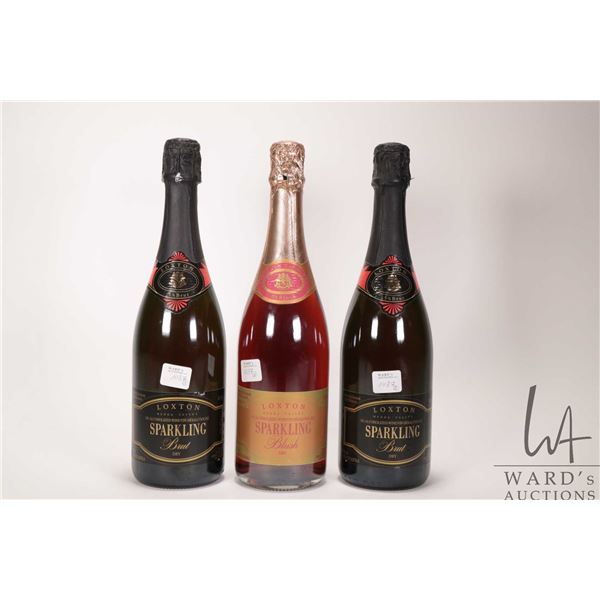 Loxton/ Sparkling Wine/ Including two Sparkling Brut and one Sparkling Blush Dry/ 750ml/ 0.5% ABV No