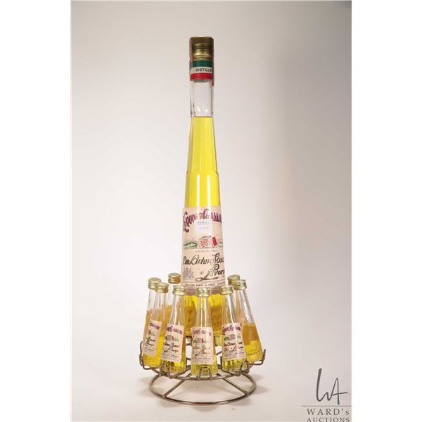 Liquore Galliano/ Herbal Italian LIqueur/ 1/2 ltr. plus 10 X 50ml bottles/ in brass galley/ 35% ABV 
