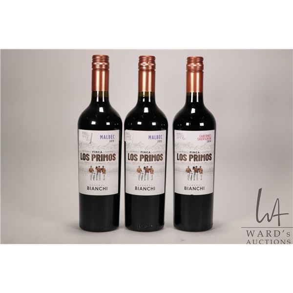 Los Primos/ Bianchi/ 2019 Malbec/ 2 X 750ml/ 14% ABV and Cabernet Sauvignon/ 2019/ 750ml/ 13.5% ABV 