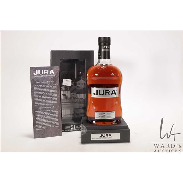 Jura/ 21 Year/ Single Malt Scotch Whisky/ 750ml/ 44% ABV Note: Alcohol cannot be insured by any cour