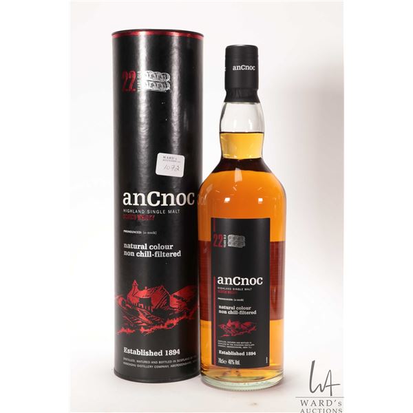 anCnoc/ Highland Single Malt Scotch Whisky/ 700ml/ 46% ABV Note: Alcohol cannot be insured by any co