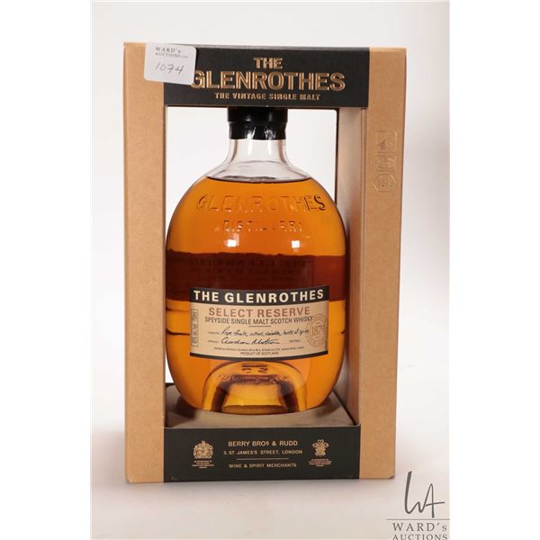The Glenrothes/ Select Reserve/ Speyside Single Malt/ Scotch Whisky/ 750ml/ 40% ABV Note: Alcohol ca