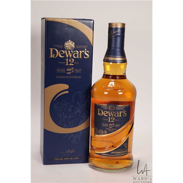 Dewar's/ 12 Year-old/ Blended Scotch Whisky/ 750ml/ 40% ABV Note: Alcohol cannot be insured by any c