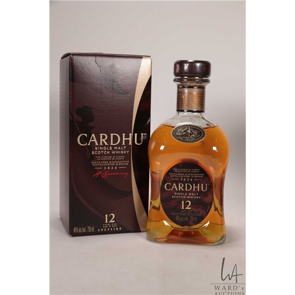 Cardhu/ 12 Year-Old/ Single Malt Scotch Whisky/ 750ml/ 40% ABV Note: Alcohol cannot be insured by an