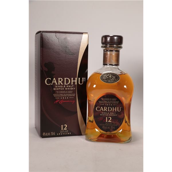 Cardhu/ 12 Year-Old/ Single Malt Scotch Whisky/ 750ml/ 40% ABV Note: Alcohol cannot be insured by an