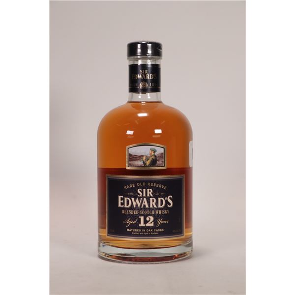 Sir Edwards/ Rare Old Reserve/ 12 Year-Old/ Blended Scotch Whisky/ 750ml/ 40%ABV Note: Alcohol canno