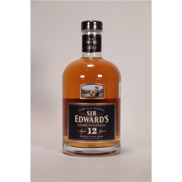 Sir Edwards/ Rare Old Reserve/ 12 Year-Old/ Blended Scotch Whisky/ 750ml/ 40%ABV Note: Alcohol canno