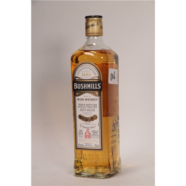Bushmills/ Triple Distilled/ Irish Whisky/ 750ml/ 40% ABV Note: Alcohol cannot be insured by any cou