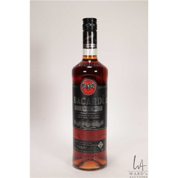 Bacardi/ Black/ Superior Black Rum/ 750ml/ 40% ABV Note: Alcohol cannot be insured by any courier in