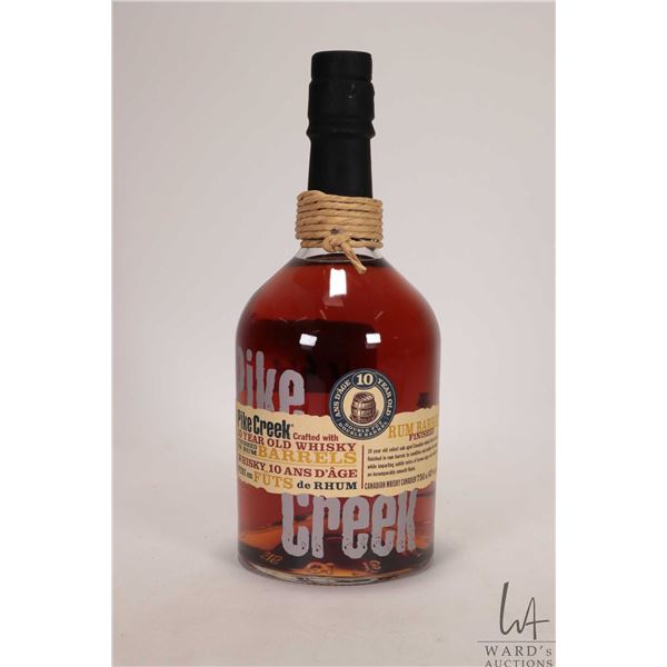 Pike Creek/ 10 Year-Old/ Whisky 750ml/ 42% ABV Note: Alcohol cannot be insured by any courier in Can