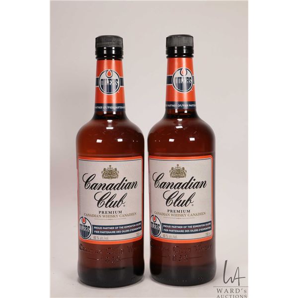 Two bottles of Canadian Club/ Oilers/ Canadian Whisky/ each 750ml/ 40% ABV Note: Alcohol cannot be i