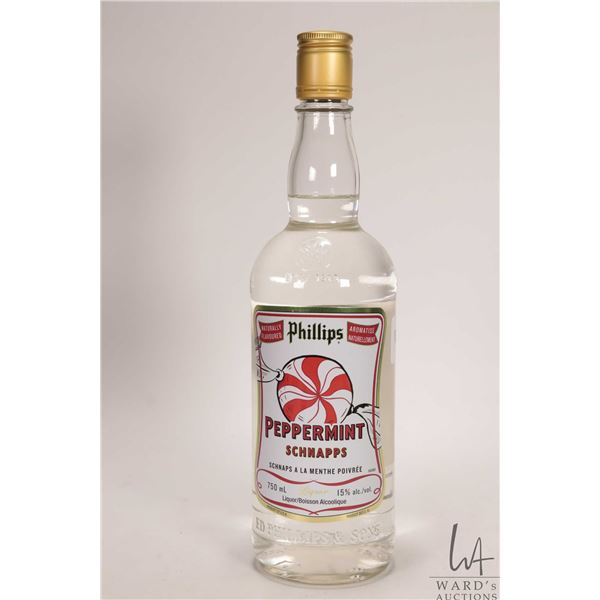Phillips/ Peppermint Schnapps/ 750ml/ 15% ABV Note: Alcohol cannot be insured by any courier in Cana