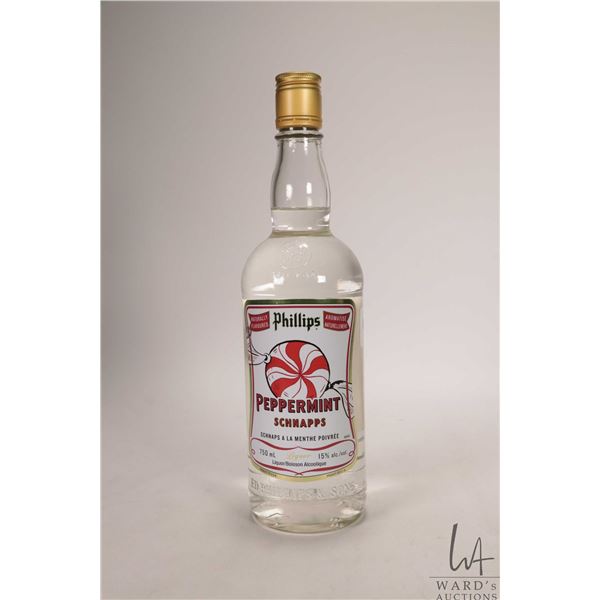 Phillips/ Peppermint Schnapps/ 750ml/ 15% ABV Note: Alcohol cannot be insured by any courier in Cana