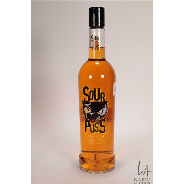 Sour Puss/ Peach Liquor/ 750ml/ 15% ABV Note: Alcohol cannot be insured by any courier in Canada. Lo