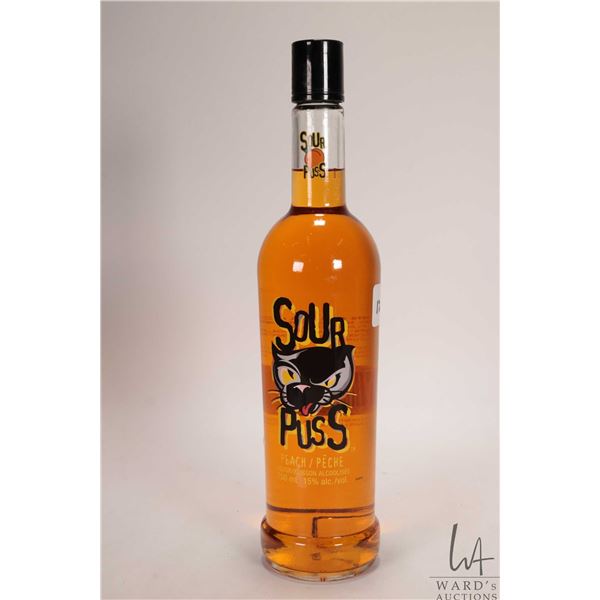 Sour Puss/ Peach Liquor/ 750ml/ 15% ABV Note: Alcohol cannot be insured by any courier in Canada. Lo