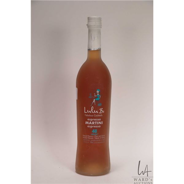 Lulu B./ Martini espresso/ 750ml/ 15% ABV Note: Alcohol cannot be insured by any courier in Canada. 