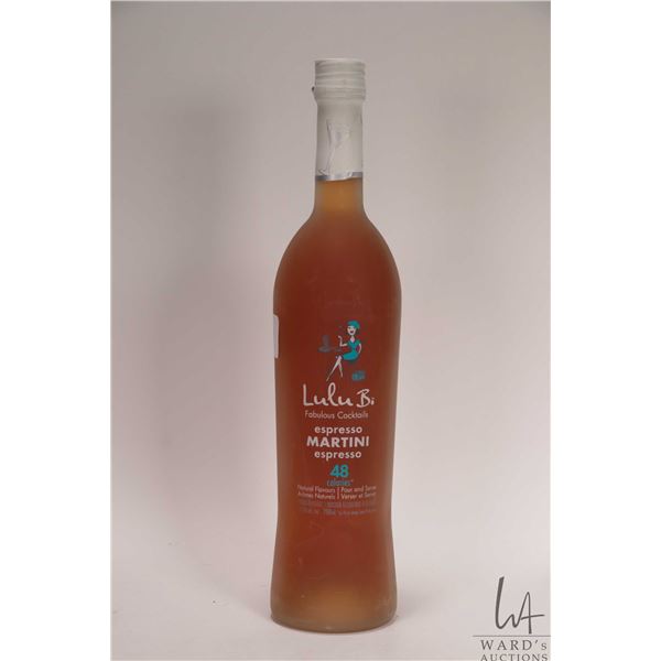 Lulu B./ Martini espresso/ 750ml/ 15% ABV Note: Alcohol cannot be insured by any courier in Canada. 