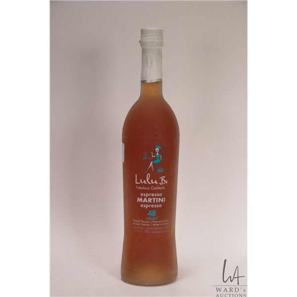 Lulu B./ Martini espresso/ 750ml/ 15% ABV Note: Alcohol cannot be insured by any courier in Canada. 